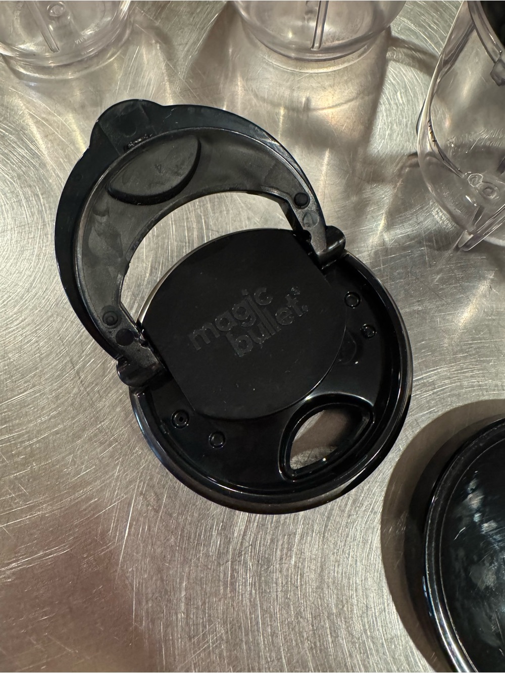 Magic Bullet Brand Clear Cups and Black Lids Replacement Set - Picture 2 of 7